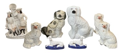Lot 357 - A pair of 19th century Staffordshire ceramic...