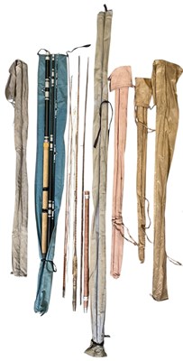 Lot 299 - A collection of vintage fishing rods and...