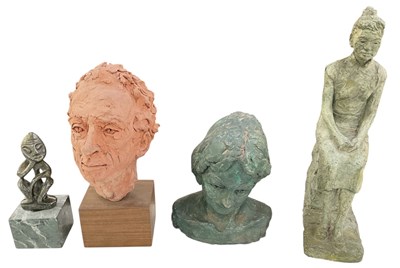 Lot 376 - A modern terracotta portrait bust of a...