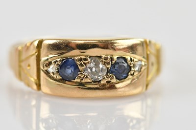 Lot 519 - A 15ct gold Victorian diamond and sapphire...