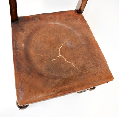 Lot 5 - A late 19th/early 20th century studded leather...