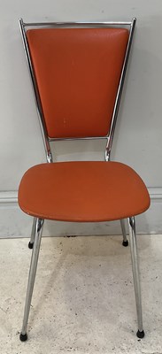 Lot 15 - A set of four mid century office/dining chrome...