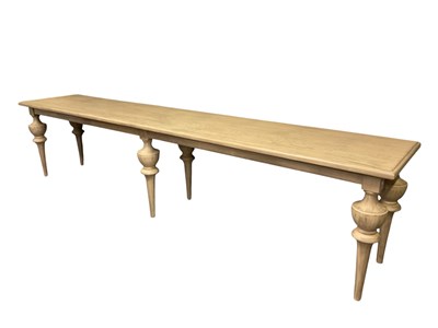 Lot 12 - A large modern grey painted hall/console table...