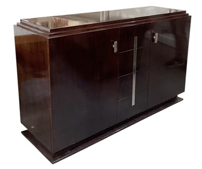 Lot 26 - A modern contemporary veneered Art Deco style...