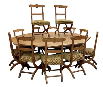Lot 6 - A late Victorian Gothic Revival octagonal oak...