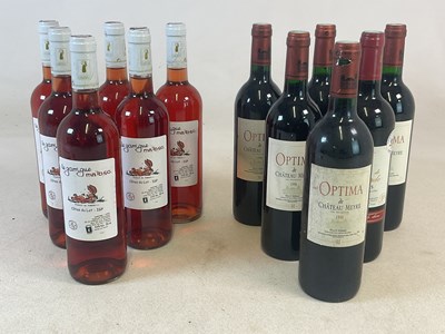 Lot 299 - RED WINE; five bottles of Optima de Chateau...