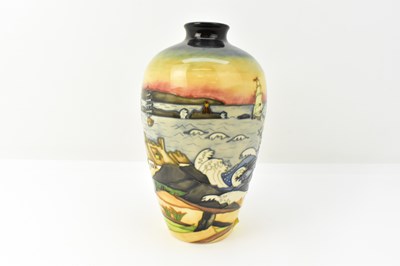 Lot 128 - MOORCROFT; a limited edition vase of ovoid...