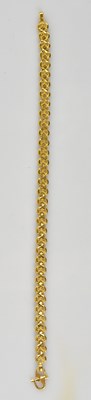 Lot 565 - A 22ct gold Middle Eastern bracelet, with hook...