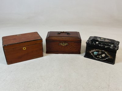 Lot 138 - A Victorian papier-mâché mother of pearl...