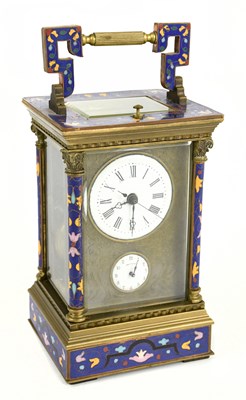 Lot 2610 - A reproduction brass enamel decorated...