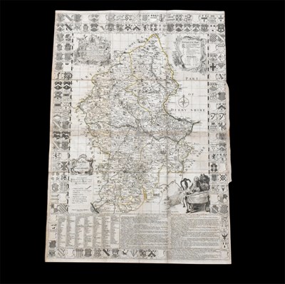 Lot 312 - A NEW MAP OF STAFFORDSHIRE, large engraved...