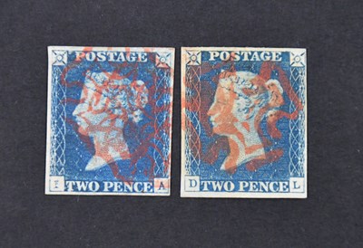 Lot 699 - GREAT BRITAIN STAMPS; 1840 2d Blue plate 1,...