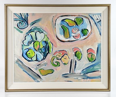 Lot 138 - ELIZABETH COPE (b. 1952); oil on board, still...