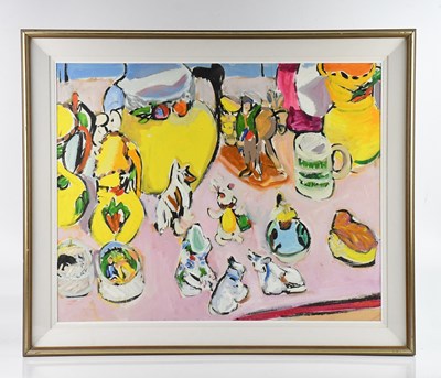 Lot 139 - ELIZABETH COPE (b. 1952); oil on board,...