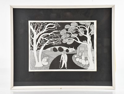 Lot 106 - KATHLEEN MAJOR (20th Century); pen and ink,...