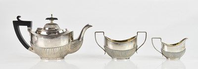 Lot 112 - A George V hallmarked silver three piece...