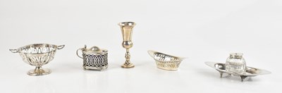 Lot 257 - A late Victorian hallmarked silver inkwell,...