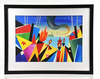 Lot 176 - DAVID WILDE (1913-1974); oil on board 'Pomons...