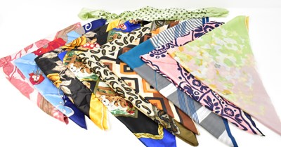Lot 655 - Ten silk scarves, including Norma Dori, Heine...