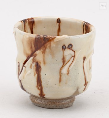 Lot 702 - TAKESHI YASUDA (born 1943); a stoneware yunomi...
