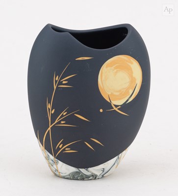 Lot 678 - SUE DYER (born 1954); a small black porcelain...