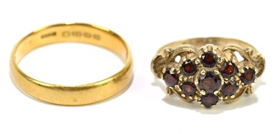 Lot 1149 - A 22ct yellow gold wedding band, size Q 1/2,...