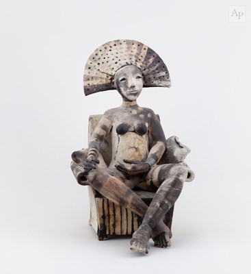 Lot 112 - SALLY MACDONELL (born 1971); a smoke fired...