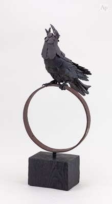 Lot 52 - LIZ ELLIS; a stoneware sculpture of a crow...