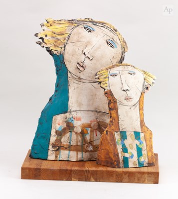 Lot 15 - CHRISTY KEENEY (born 1958); two earthenware...