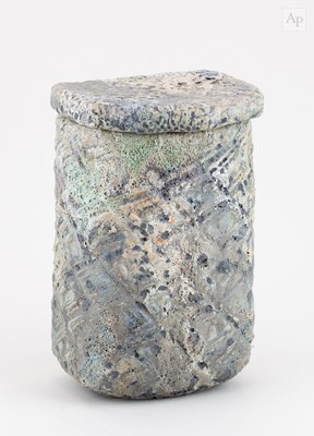 Lot 132 - WENDY LAWRENCE; a stoneware casket layered...