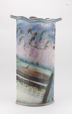 Lot 39 - JIM ROBISON (born 1939); a tall oval stoneware...