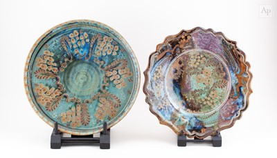 Lot 42 - JOHN CALVER (born 1947); a large stoneware...