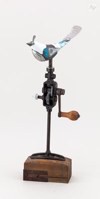 Lot 105 - ROS INGRAM; a mixed media bird sculpture,...