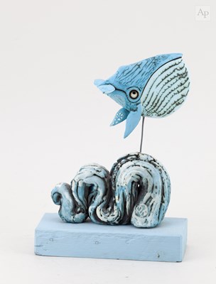Lot 57 - MARK SMITH (born 1964); a mixed media blue...