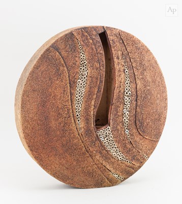 Lot 82 - NIGEL EDMONDSON (1941-2025); a stoneware disc...