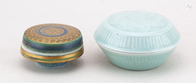 Lot 483 - MARY RICH (1940-2022); a small porcelain box...