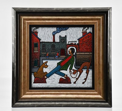 Lot 166 - ALBERT BARLOW (b.1944); acrylic on board,...
