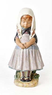 Lot 112 - LLADRÓ; a Gres figure of a little girl wearing...