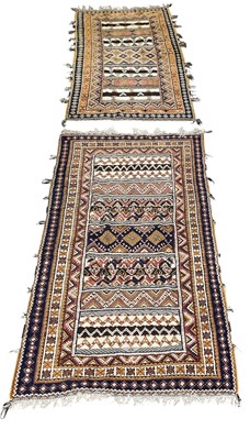 Lot 56 - Two Moroccan hand woven kilim type woollen...