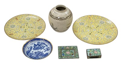 Lot 404 - A modern Chinese yellow ground Imperial type...