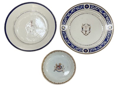 Lot 405 - An 18th century Chinese Export ware porcelain...