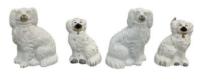 Lot 360 - A pair of 19th century Staffordshire pottery...