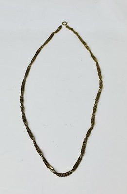 Lot 855 - A 9ct gold rope twist chain, length 40cm,...