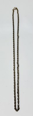 Lot 866 - A 9ct gold hoop link chain, length 52cm,...