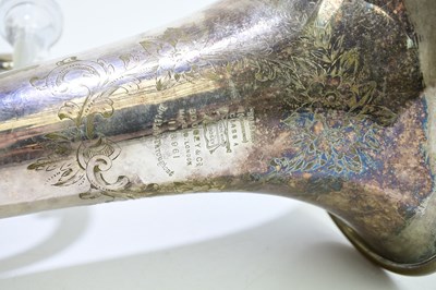 Lot 1086 - A Boosey & Co. 'Solbron' silver plated tuba,...