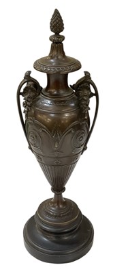 Lot 382 - A late 19th/early 20th century bronze twin...