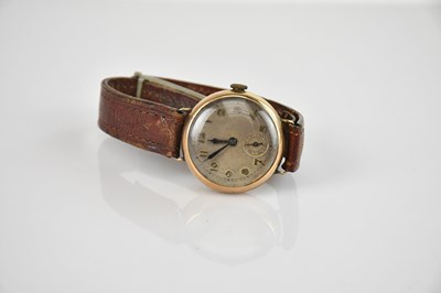 Lot 655 - A gentleman's vintage 9ct gold wristwatch, the...