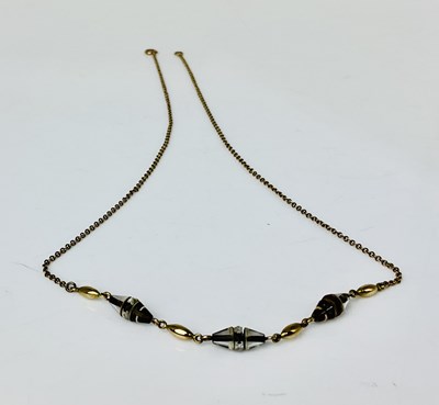 Lot 933 - A 9ct gold necklace, length 45cm, and a 9ct...