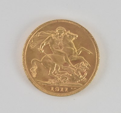 Lot 597 - A George V full sovereign, 1911.