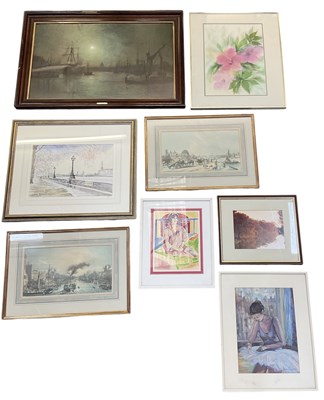 Lot 196 - A collection of eight assorted prints,...